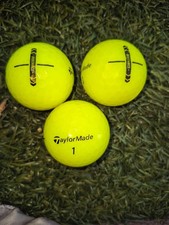 36 TaylorMade Distance Plus Hi-Visibility Golf Balls Yellow 5A Grade Free Shippi
