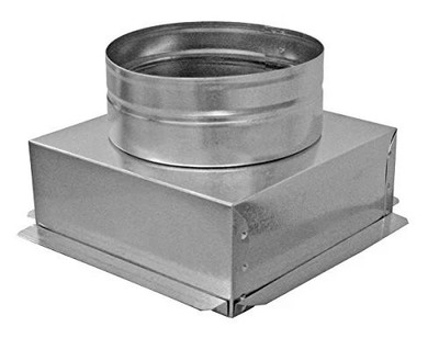 Duct Outlet 10'' x Ceiling Box, w/ Round Collar - Connects Register... 