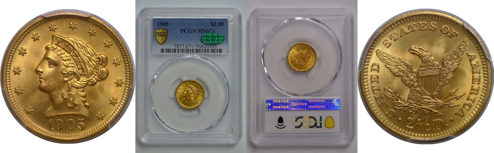 1905 $2 1/2 Liberty   PCGS MS-67+  CAC
