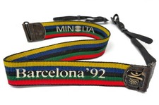 Official 1992 Barcelona Olympics Camera Strap MultiColor Vintage From JAPAN RARE