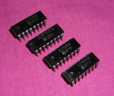 4pcs. Microchip K176IE8 CMOS Decade Counter with Decoder NEW ~ CD4017E