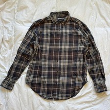 wolverine Plaid flannel button down shirt sz L cozy country preppy heritage