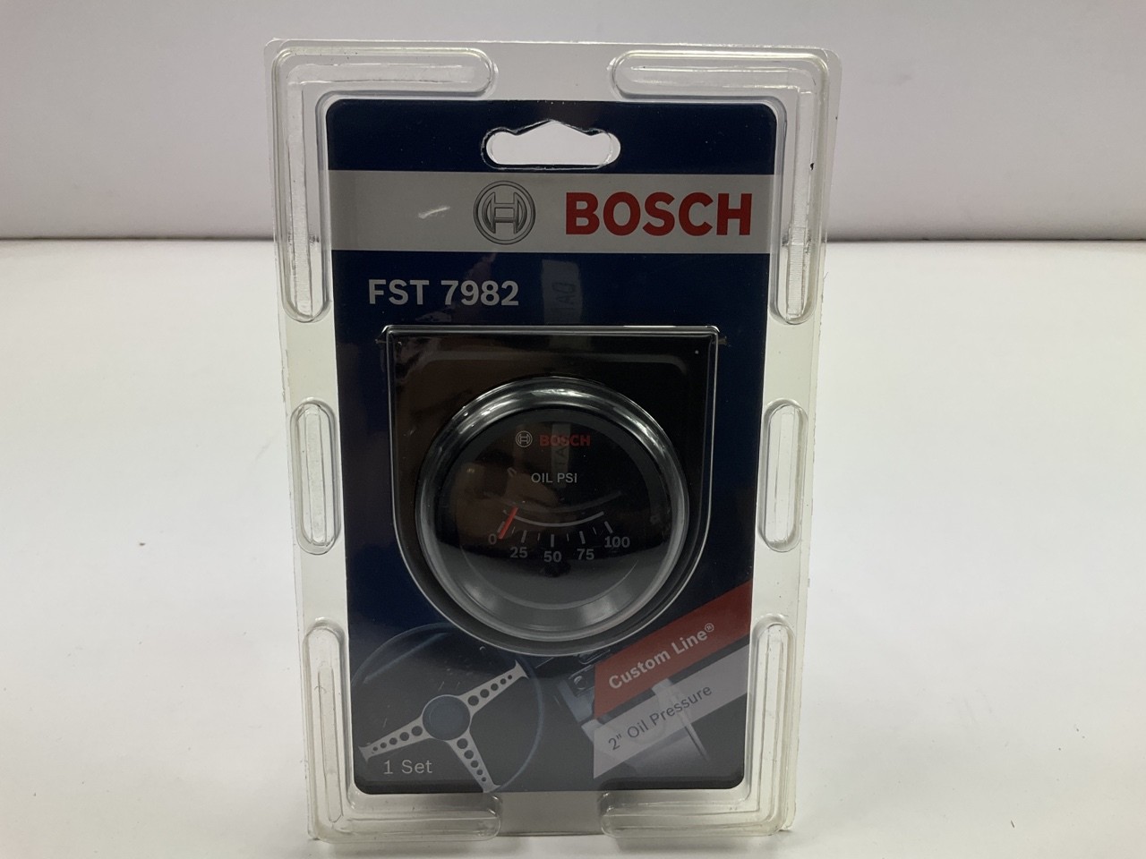Bosch FST7982 Custom Line 2 Mechanical Oil Pressure Gauge Black
