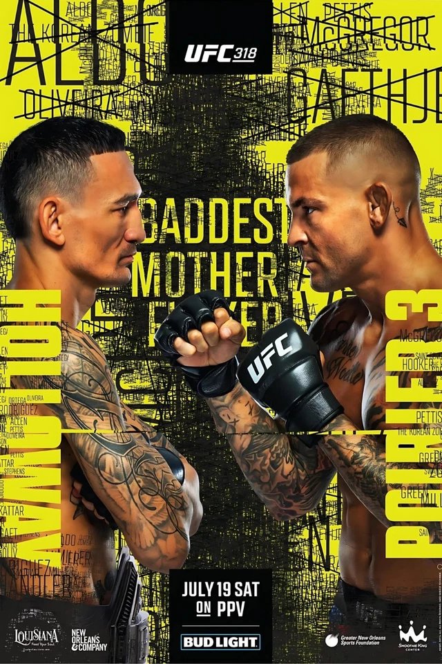 UFC 318 Holloway Vs. Poirier 3 12x18 Fight Poster Reprint