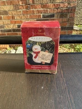 Millennium Snowman 1999 Hallmark Vintage Ornament EUC