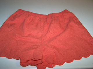 Smart & Pretty C&A Mädchen Shorts Lochstickerei Gr.140 orange Gummibund