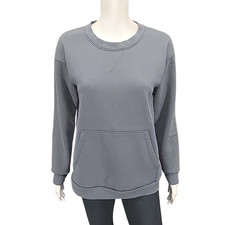 Mondetta Womens Everyday Soft Pullover Sweatshirt with Pockets Small Size Blue