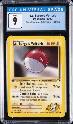 Lt. Surge's Voltorb (1st Edition) graded CGC 9 for sale on eBay