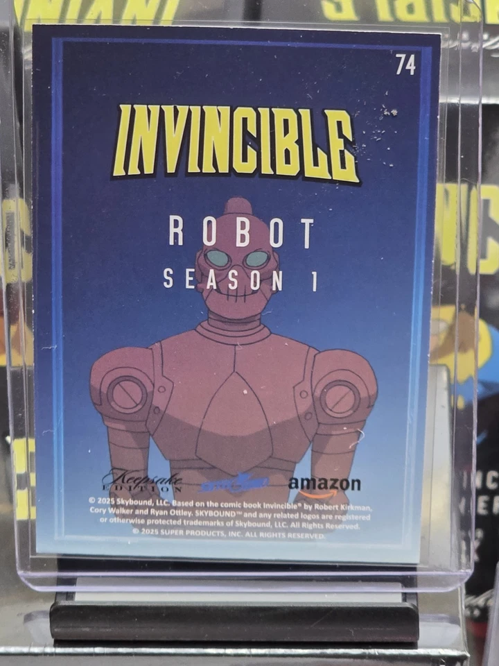 2025 Keepsake Invincible Robot 1/1 Season 1 Edition Gold Disco #74 - Image 3 of 3