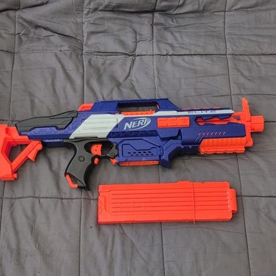 NERF N-Strike Elite Rapidstrike CS-18 Dart Blaster Blue/Orange w/ Magazine