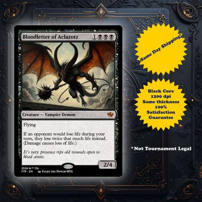 Bloodletter Of Aclazotz - High Quality Custom Art Playtest card for MTG - EDH
