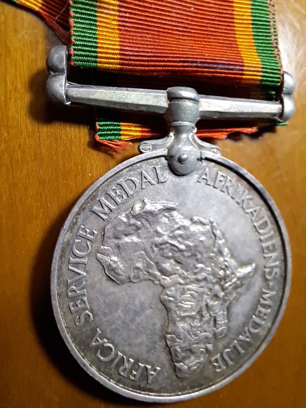 Great Britian WW2 South Africa Service Medal Silver