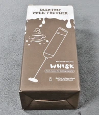 Electric Milk Frother Handheld Coffee Whisk Foam Maker Battery Operated New
