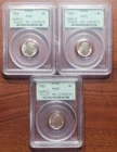 (3) PCGS SAMPLE Slabs OGH 1963 Roosevelt Dime MS 65 Nice Scratch-Free Holders