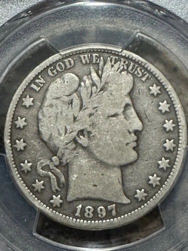 1897-O Barber Half Dollar, Key Date, PCGS VG Detail, Free shipping