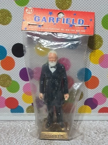 Vintage 1960s Marx President James Garfield 2.5in Plastic Figure NIP NOS