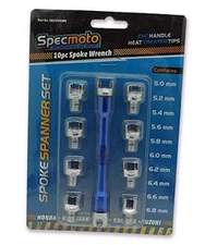 Specmoto Brand Spoke Spanner Wrench 10pc Tool fits Japanese and Euro off-road 