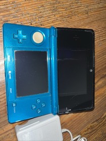 Nintendo 3DS Aqua Blue Handheld USA Console System CTR-001 w/ Pokemon Games