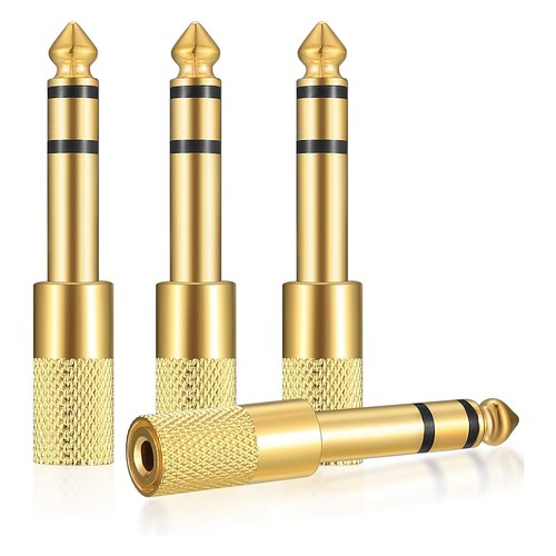 AXFEE Aereo Adattatore, 2Pezzi Adattatore Cuffie Volo Placcati In Oro, Per Cuffie Universale Adattatore Aereo Per Sistemi Multimediali, Bianco