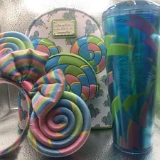 Disney Parks Loungefly Lollipop Eats Mini Backpack, Minnie Ears/Starbucks Tumblr