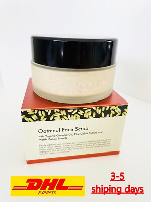 Oatmeal Face Scrub Smooth Skin Mask Bright With Organic Camellia Oil 100g