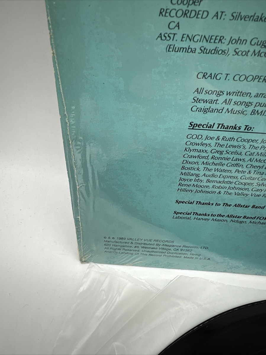 Craig T. Cooper Project “Love Dues” Vinyl LP Record- D1 L-72947 W