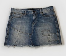 Calvin Klein Jeans skirt 29/8 women  s short patch stretch frayed hem