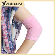 2Pcs Elbow Gel Cover Sleeves Soften Cracked Skin Moisturizing Exfoliating Pink
