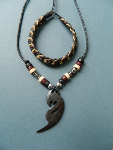 Necklace Celtic Maori Tribal Surfer Surf Mens Boys Jewellery Viking Bead Pendant - Picture 5 of 28
