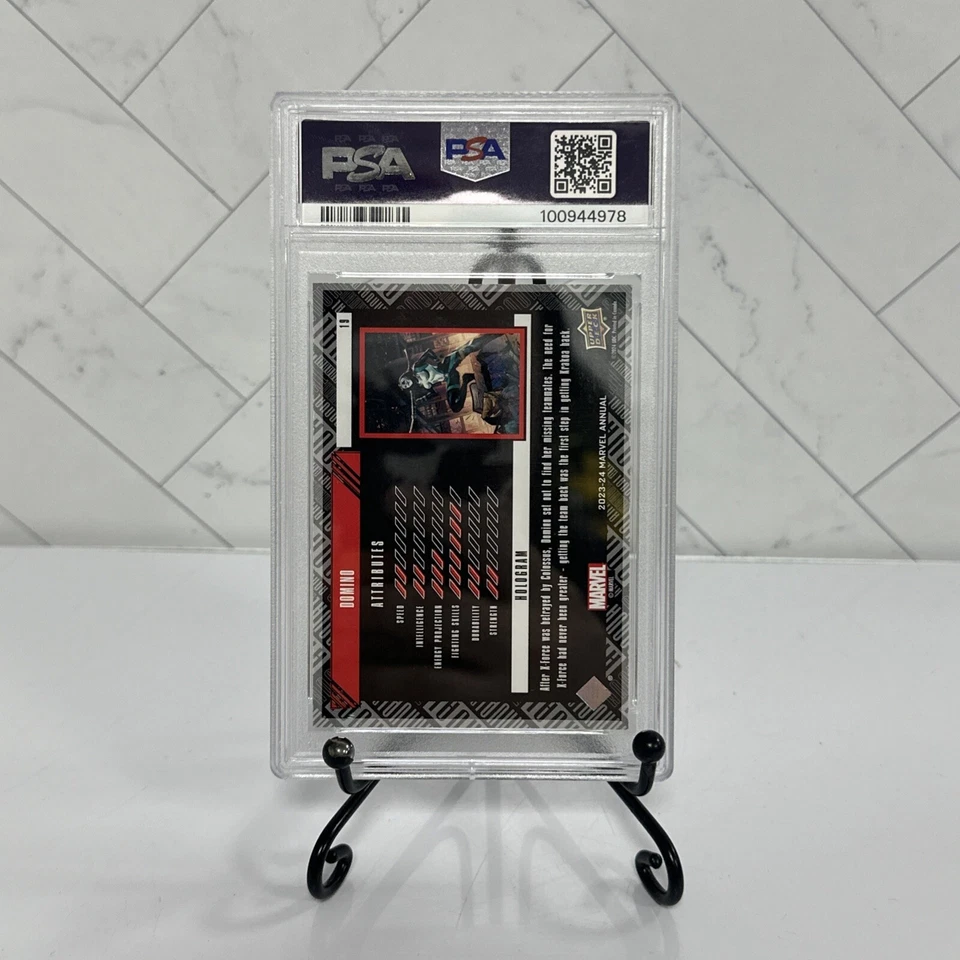 2023-2024 UPPER DECK MARVEL ANNUAL 19 DOMINO HOLOGRAM 08/23 PSA 10 - Image 2 of 4