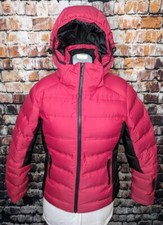 Liquid We Play Womens Down Winter Puffer Ski Snowboard Hooded Jacket Large Pink