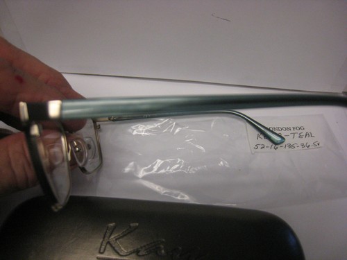 London Fog KERA in TEAL 52- 16-135 mm DEMO Eyeglass Frame & Generic Case - Picture 2 of 4