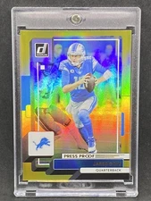 Jared Goff RARE GOLD REFRACTOR INVESTMENT CARD SSP PANINI LIONS MINT