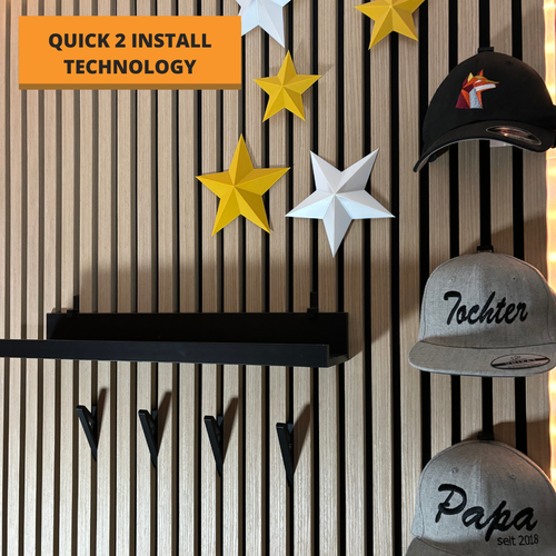 Quick2Install MOSSLANDA 55cm Ikea Halter Akustik Paneele | 12 / 14mm | Garderobe - Bild 7 von 10