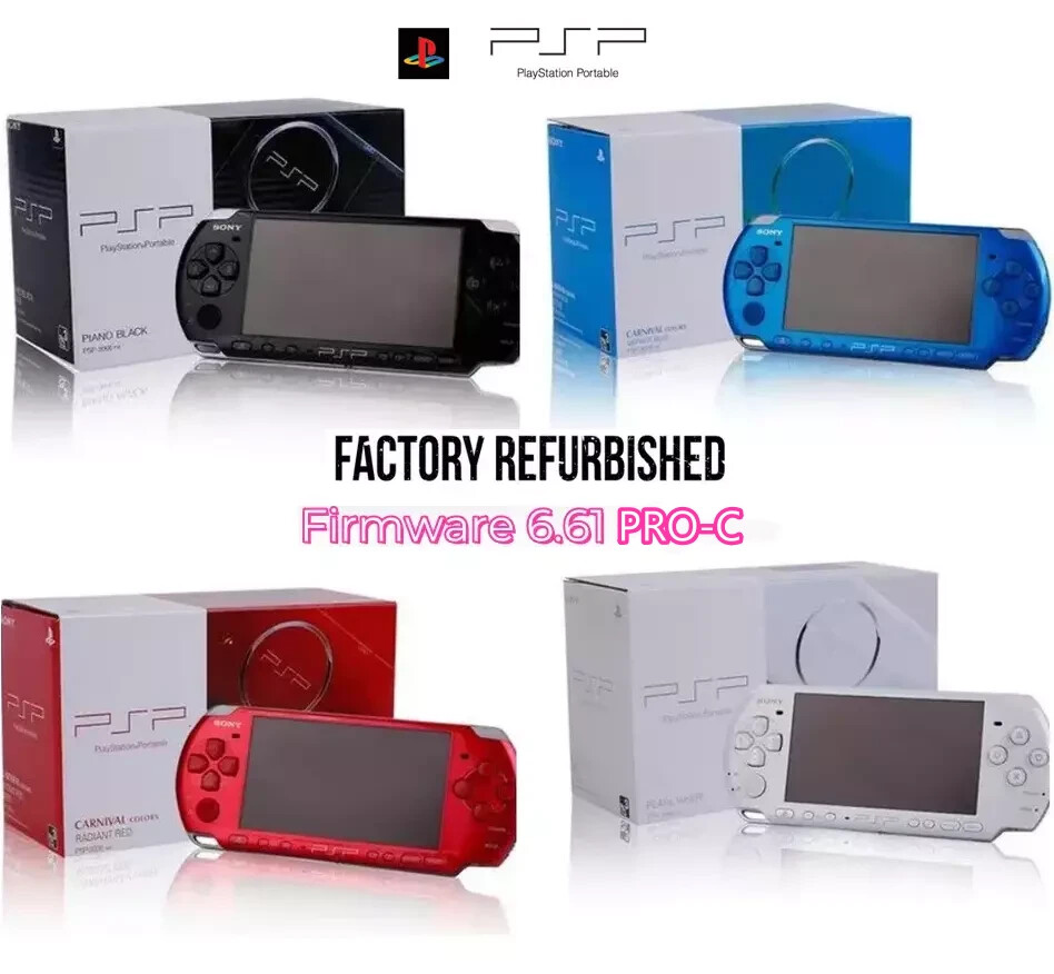Sony PSP-3000 CFW 6.61 PRO-C Region Free 128GB Micro SD Console Preloaded Games