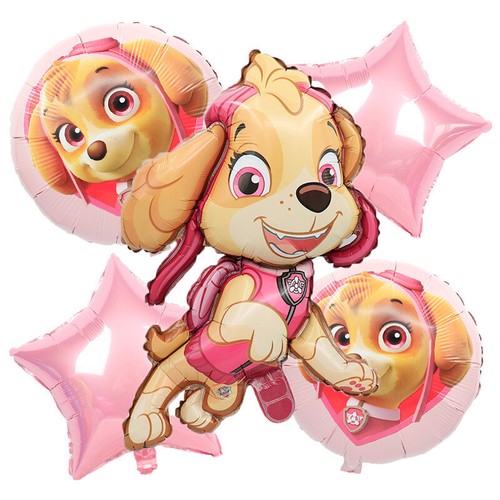 5pcs Paw Patrol Chase Skye Marshall Foil Balloon Set Birthday Party Decorations - Picture 3 of 6