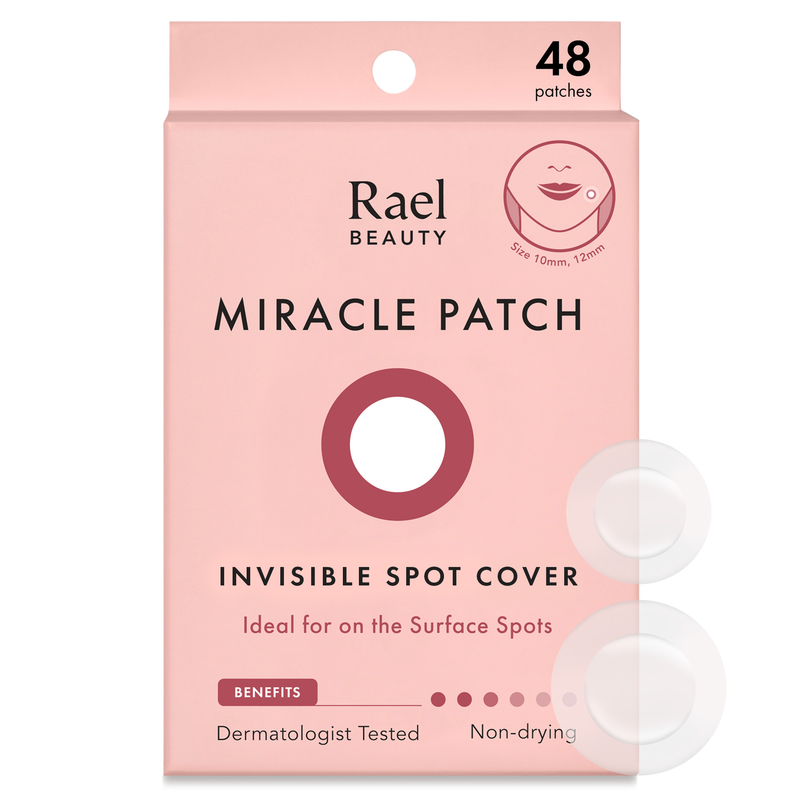 Rael Hydrocolloid Pimple Patches, Acne Patch Invisible Spot Cover (48 Count)