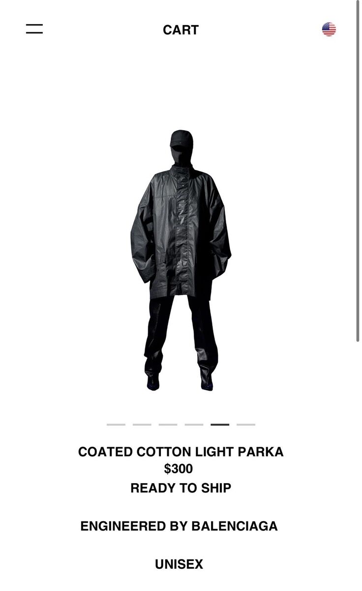 Yeezy Gap Coated Cotton Light Parka Size L Balenciaga | eBay Yeezy Gap Coated Cotton Light Parka Size L Balenciaga | eBay