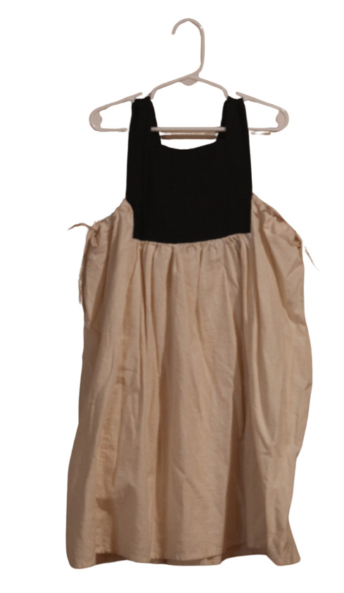 Pepper Kids Boho Style Side Tie Dress - Black & Cream - Size 6