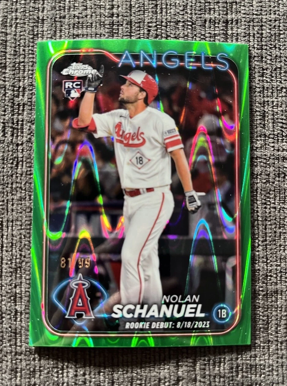 2024 Topps Update Chrome Nolan Schanuel Green RayWave /99 #USC68