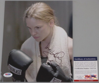HILARY SWANK 'Million Dollar Baby'  Hand Signed 8''X10''  Photo + PSA DNA COA 