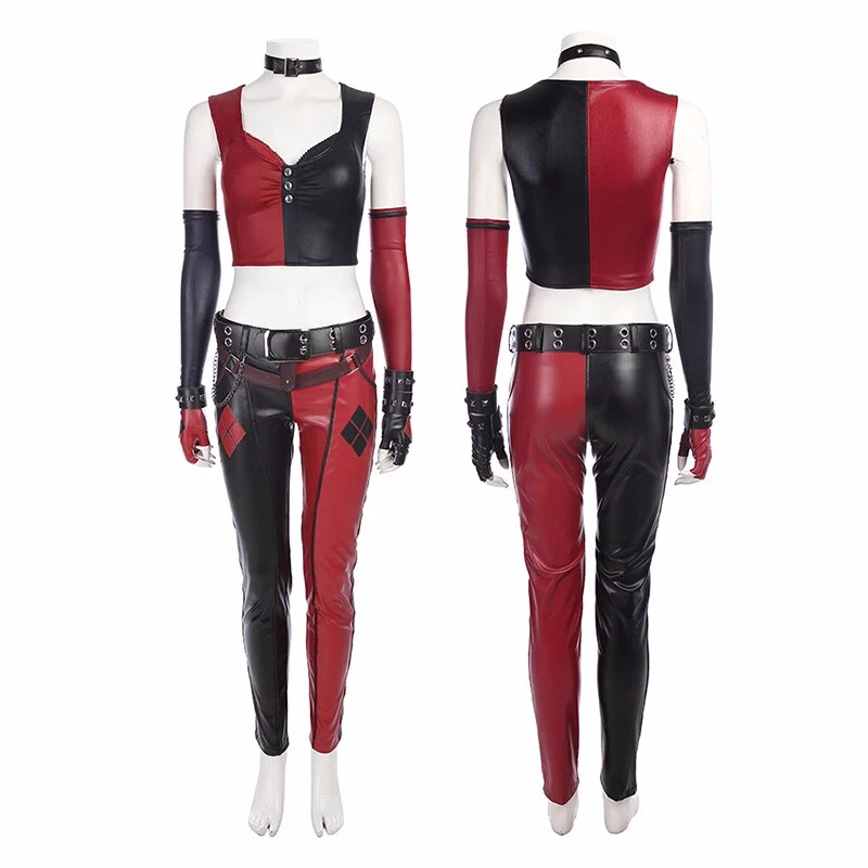 The Batman DC Harley Quinn Cosplay Custome Set Boots Vest Women Halloween Lot - Image 3 of 4