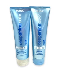 RUSK Hydrate Deep Shine Color Shampoo and Conditioner *LOT OF 2* 250ml/8.5oz.