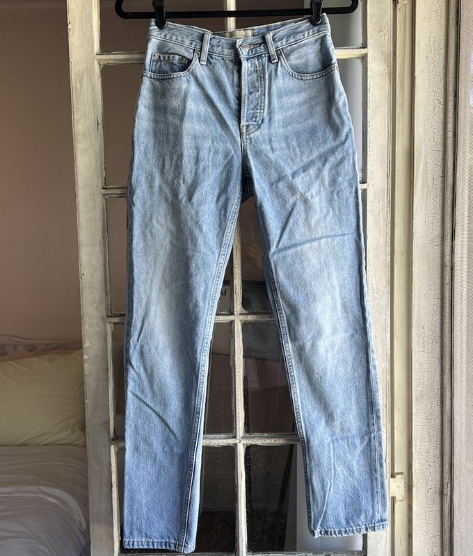 Everlane Light Blue The 90s Cheeky High Waist Straight Leg Jean 