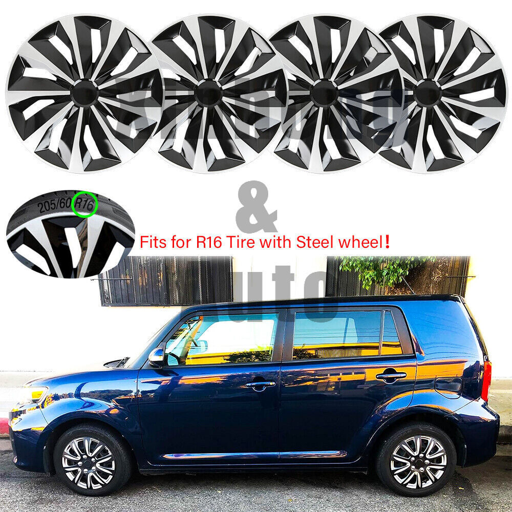 16 Inch Snap-On Wheel Covers Hub Caps for Scion xB 2004-2015 R16 Tires & Steel Rims