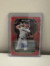 2022 Panini Prizm Draft Picks Connor Staine Red Auto 25/50