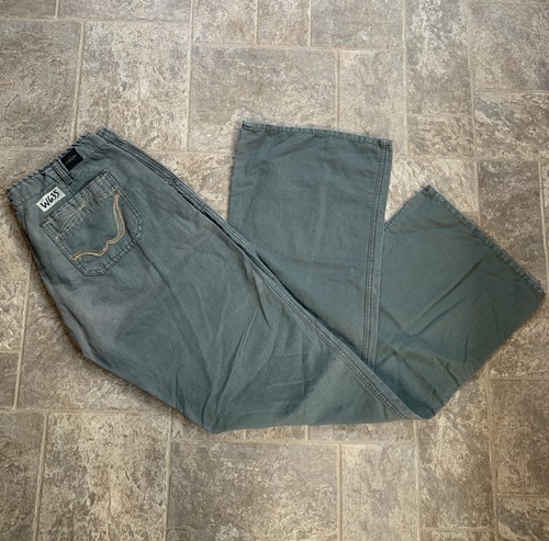 Da Donna Replay Nuovi Jeans Firmati Pantaloni misto lino 29x34 VERDE VO2162  | eBay