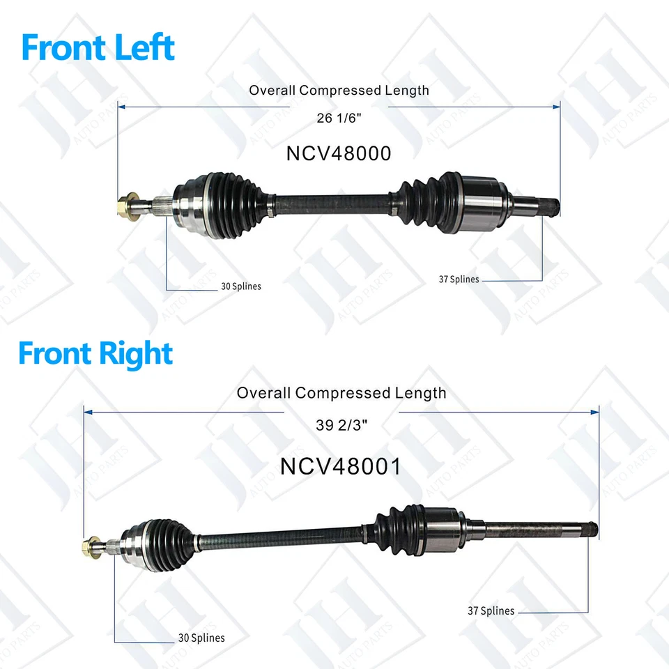 Juego de ejes CV delantero izquierdo derecho OE para 06-12 Benz GL320 ML350 450 500 550 AWD Foto 2 de 4
