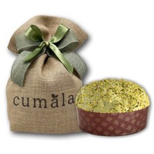 Panettone Artisanal Cumala avec Marzapane et Créminis de pur Pistache de Bronte