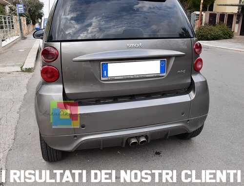 SMART ForTwo 451 Restyling 2012-2015 SPOILER DIFFUSORE POSTERIORE NERO LUCIDO - Foto 12 di 17